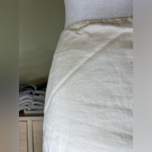 SIXTH SENSE 100% Linen White Mermaid A-Line Lightweight Modest Maxi Skirt Sz XL - Picture 6 of 15